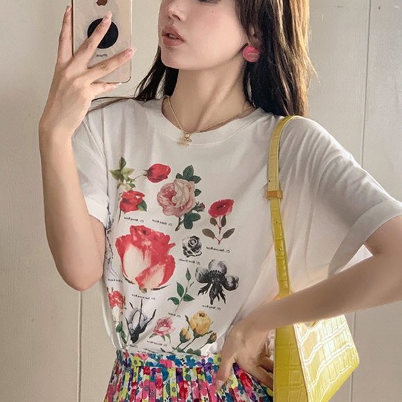 Short-sleeved T-shirt women's summer 2021 new - Picture 2 of 2